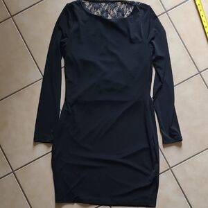 Elegant Black Lace Women's Dress